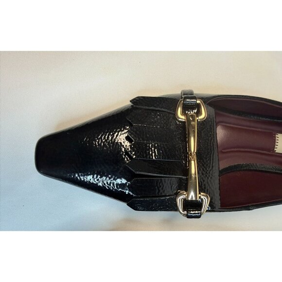 Franco Sarto Rina Womens SIze 7.5M Black Patent Leather Slip-on Loafer Dressy - Picture 13 of 13